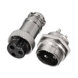 GX12 Industrial Aviation Connector Set - Plug & Socket