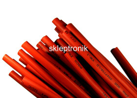 Rurka termokurczliwa 4/2mm czerwona za 1m 2szt