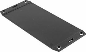 Flange plate, ABS, (L x W x H) 177.01 x 76.38 x 3 mm, black, for series 1591D, 1591FDBK