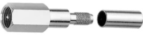 FME plug 50 Ω, 1.5/3.8, crimp/crimp, straight, 100027726