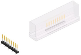 Pin header, 9 pole, pitch 2 mm, angled, black, 10063390