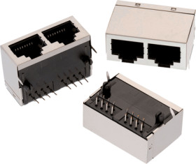 Socket, RJ45, 8 pole, 8P8C, Cat 3, solder connection, through hole, 615016137621