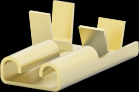 Uninsulated flat plug sleeve, 6.35 x 0.81 mm, 1.03 to 2.62 mm², AWG 17 to 14, brass, 180429-1