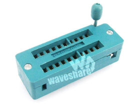 Waveshare DIP 20 Pin ZIF Socket (Green), Test &amp; Burn-in Socket
