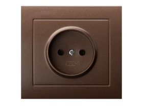 KIER Gniazdo pojedyncze brązowy metalik GP-1W/52 OSPEL