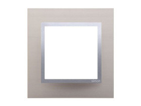 SIMON 54 Ramka 1 pojedyncza Nature-Metal SATYNOWY BLASK IP20/IP44* (*IP44-należy zastosować uszczelkę ramki DUN1) DRN1/79 KONTAK