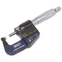 Sealey AK9635D Digital External Micrometer 0-25mm(0-1&quot;)