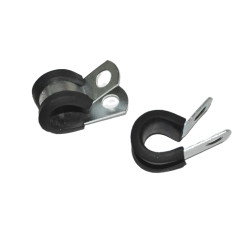 Spinka do kabli 9.53mm materiał: Guma, Stal Czarny zacisk kablowy