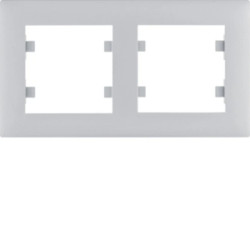 Lumina intense Ramka 2-krotna pozioma srebrna WL5722