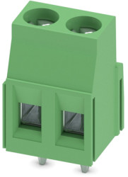 PCB terminal, 2 pole, pitch 5 mm, AWG 24-14, 16 A, screw connection, green, 1890963