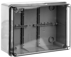 Puszka natynkowa z przeźroczystą pokrywą seria 420 IP65 190x140x70 szara EC420C6