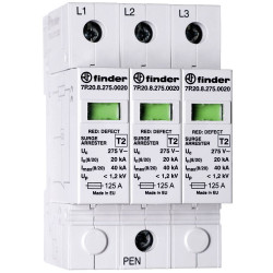 Finder 7P.23.8.275.0020 Surge arrester Type 2 3-phase with 3 varistors