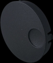 Front cap, with finger recess, nero, SK, for rotary knobs size 41, B8641109