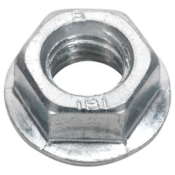 Sealey FN12 Flange Nut Serrated M12 Zinc DIN 6923 Pack of 50
