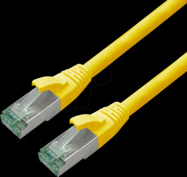 21453272 Patchkabel Cat.6a S/FTP (PiMF), gelb, 0.3 m
