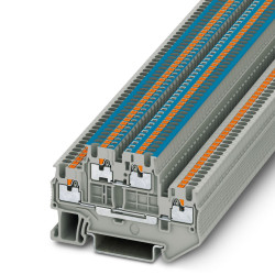 Dwurzędowa złączka szynowa Phoenix Contact 14 → 26AWGWciskane PTTB 1.5/S-L/N 16A 500 V