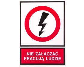 Tabliczka TZZ 148X210P NIE ZAL.P.L. E04TZ-01032140300 /10szt./