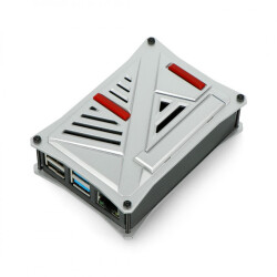 Obudowa do Raspberry Pi 4B - ABS - srebrna - LT-4A12