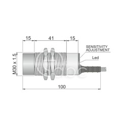 Czujnik pojemnościowy SC30SM-CE25 NPN NO+NC AD3 LC5 (ATEX), YC3000063
