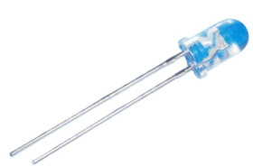 LED, THT, 2-Pin, 10000K, 2,6 → 3,4 V, 15°, RS PRO