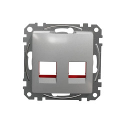 Płytka centralna KRONE kat. 5e/6 UTP, srebrne aluminium, Sedna Design i Elements SDD113441C