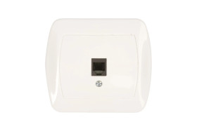 Simon Akord Gniazdo telefoniczne pojedyncze RJ12 białe AT1/11