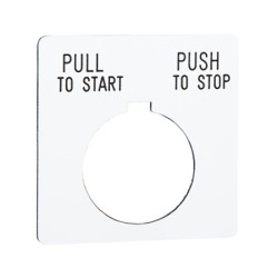 PUSH BUTTON LEGEND PLATE 30MM T-K