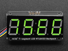 Assembled Adafruit 0.56" 4-Digit 7-Segment Display