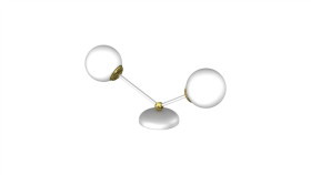 Kinkiet Joy White / Gold 2Xe14 Mlp7462 Milagro