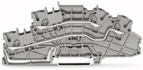 Installation terminal block, spring-clamp connection, 0.25-4.0 mm², 3 pole, 24 A, 6 kV, gray, 2003-6642