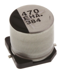 Kondensator 470μF 25V dc SMD Panasonic roztaw: 4.6mm 10 (Dia.) x 10.2mm