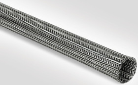 Metal braided sleeve, inner Ø 18 mm, range 16-22 mm, black/silver, halogen free, -40 to 150 °C, 173-01800