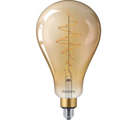 Żarówka LED 7W zamiennik 40W 470lm ściemnialna 1800K LED classic-giant 40W E27 A160 GOLD DIM Szkło Amber 2.5 roku gwar