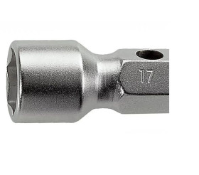 Klucz nasadowy, dł. całkowita: 160 mm, końcówka: Sześciokątna, rozmiar: 16 x 17 mm