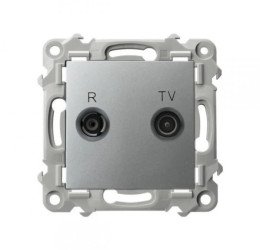 SZAFIR Gniazdo RTV zakończeniowe 10-dB srebrny GPA-10ZPZ/m/18