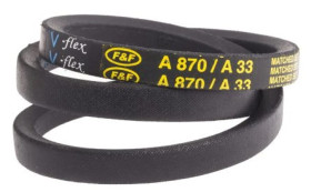 Pas napędowy, profil A, materiał: PET, guma, 13mm x 8mm x 838mm, RS PRO