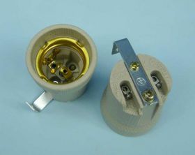 OPRAWKA E-27 CERAMICZNA Z BLASZKĄ