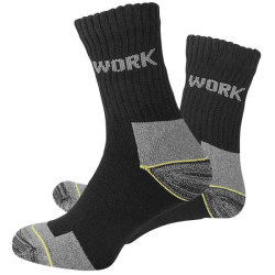 L&#x2B;D 25774-43-46 Work Socks Size 43-46 3 Pair Padding Stretchable