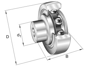 Rolka prowadząca, Koncentryczny, śr: 72mm, dł: 38.7mm, otwór: 30mm