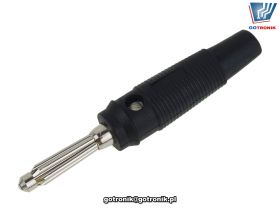 Wtyk banan 4mm czarny Amass 25.413.2