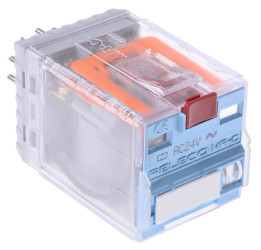 Przekaźnik mocy 24V ac 3PDT Releco, Wciskane 67Ω Wciskane