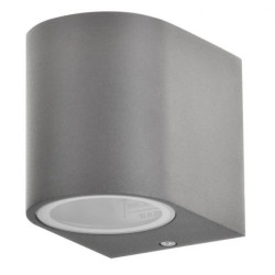 Kinkiet ogrodowy zewnętrzny na LED 1x GU10 BOSTON GOLDLUX ALUMINIUM SZARY owalny