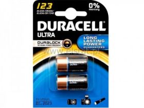 CR 123 Bateria litowa 3V; DURACELL; blister 2szt