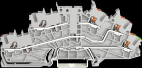 2203-6543 Installation floor clamp, 3-pole, Ø 0.25 - 4 mm