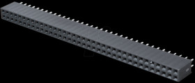 2x 36-pin socket terminal strip, straight, RM 2.54, H: 8.5 mm