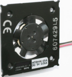 DC axial fan, 5 V, 44 x 44 x 6 mm, 3 m³/h, 28 dB, ball bearing, SEPA HFB44X05A