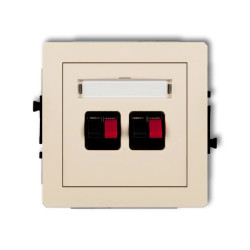 DECO Gniazdo głośnikowe podwójne beżowy 1DGG-2