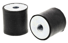 Podstawka antywibracyjna M8 średnica 30mm wysokość całkowita 30mm Cylinder żeński-żeński