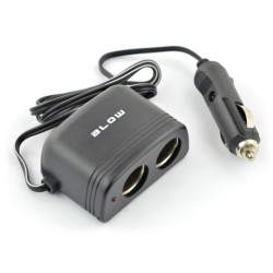 Rozgałęziacz zapalniczki samochodowej - 2 gniazdka