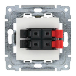 DANTE Gniazdo głośnikowe podwójne stereofoniczne bez ramki przekrój przewodów do 4 mm2 4502772